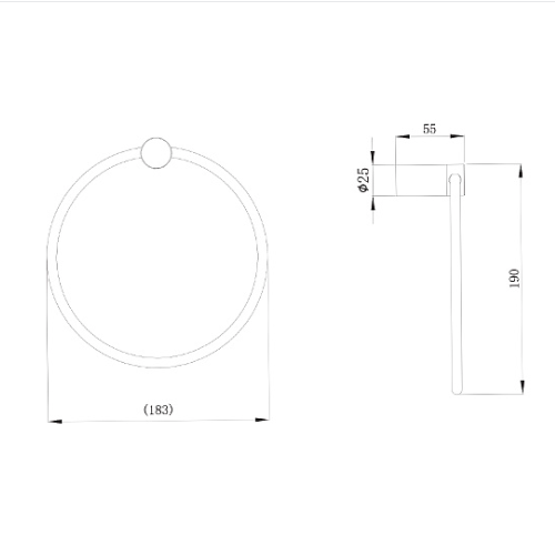 Բաղնիքի օղակ Raiber prem RPB-80006,սև