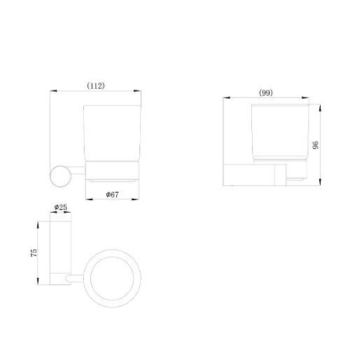 Բաժակ ապակյա Raiber prem RPG-80007,ոսկ.