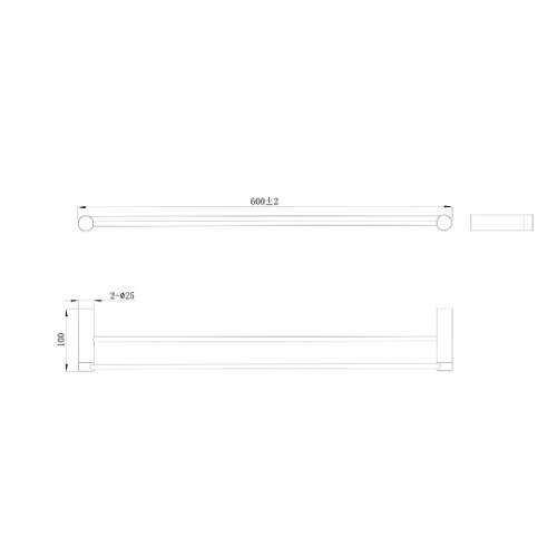Սրբիչի կախիչ կրկ. Raiber prem RPG-80002,ոսկ.
