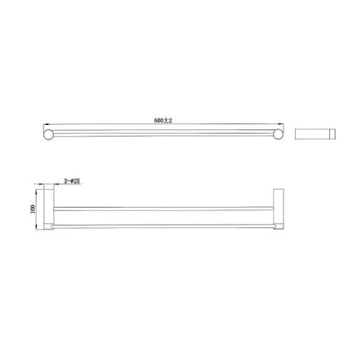 Սրբիչի կախիչ կրկ.RP-80002 Raiber Prem.խրոմ