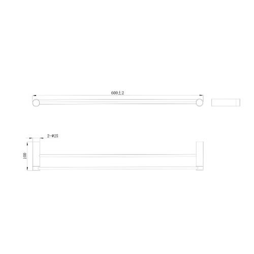 Սրբիչի կախիչ Raiber prem RPB-80001,սև