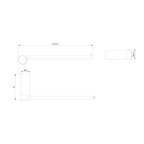 Սրբիչի կախիչ Raiber prem RPB-80004,սև