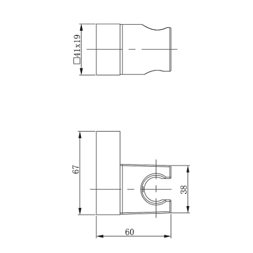 Ցնցուղի կախիչ Raiber prem RPB-40,սև