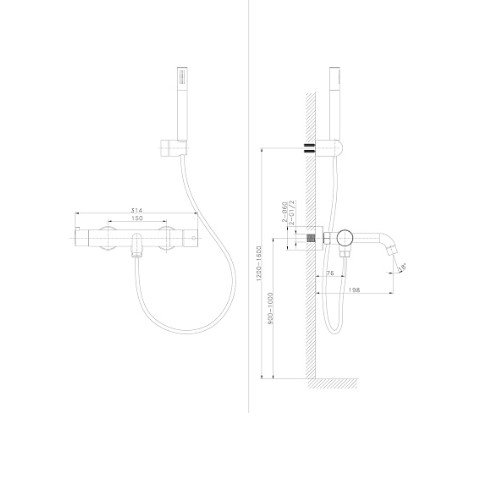 Ծորակ լոգարանի Raiber Premium, Graceful RPG-003,ոսկեգույն