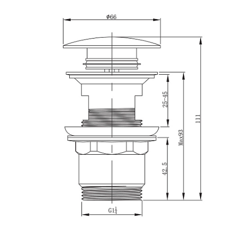 Ներքևի փական ավտ.RP-50 Raiber Prem.խրոմ.