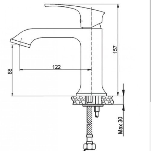Ծորակ լվացարանի Raiber Lagos R1302