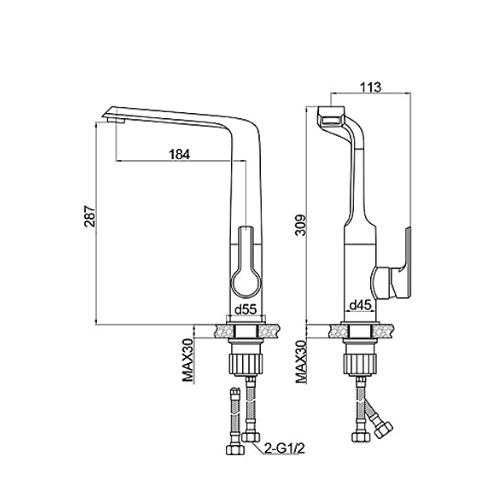 Ծորակ խոհանոցի Raiber Zigen R1903