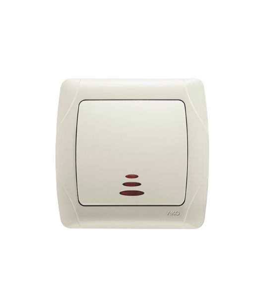 Անջատիչ 1տ լույսով Viko