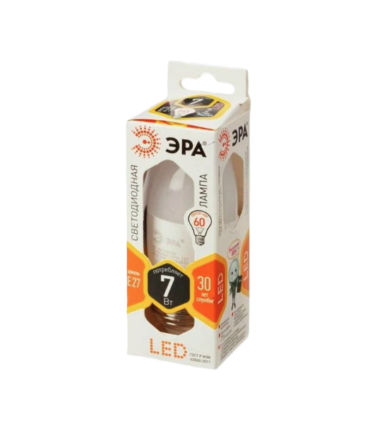 Լամպ SMD B35-7W E27 2700K ԷՌԱ լեդ FROSTED