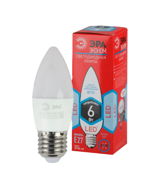 Լամպ B35-6W E27 ECO լեդ 0128