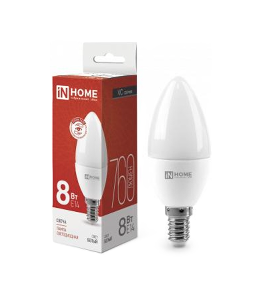 Լամպ լեդ-մոմ-standard 8W 230B E14 4000K 675 Лм